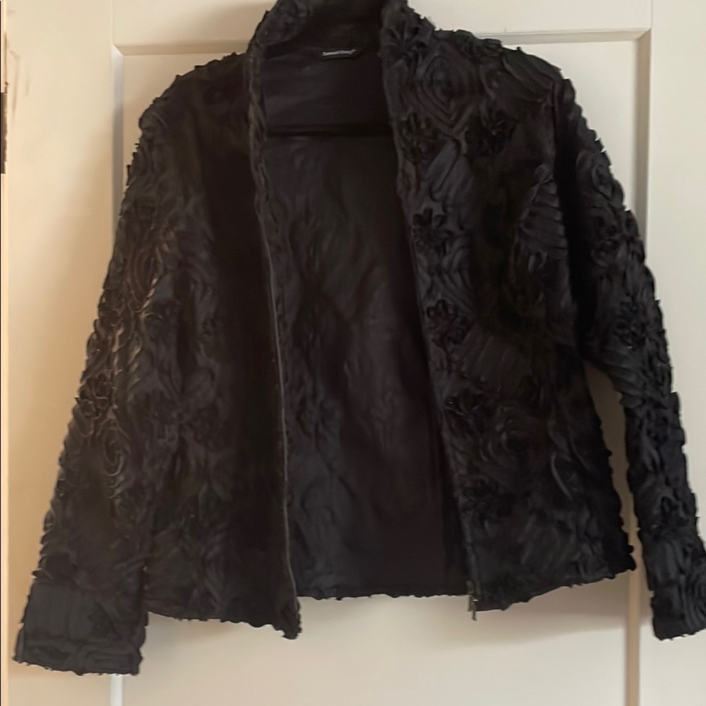 Samuel Dong Black Textured Blazer